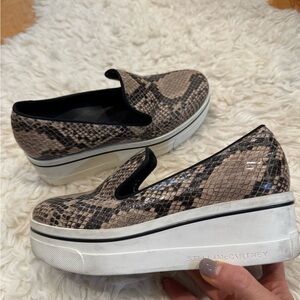 STELLA MCCARTNEY Binx Platform Slip On Sneakers in Python Print Faux Leather 36